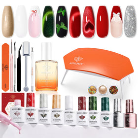 modelones Gel Nail Polish Kit with UV light and 8 colours
