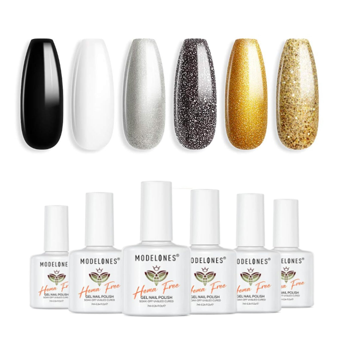 modelones Gel Nail Polish Set 12Pcs with unique bottles