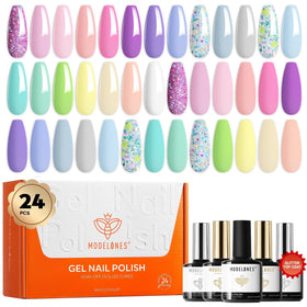 modelones Gel Nail Polish Set 24PCS with vibrant colours