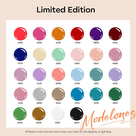 modelones Gel Nail Polish Set 28 colours arranged in a display
