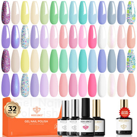 modelones Gel Nail Polish Set 32PCS with 28 colors and top coats