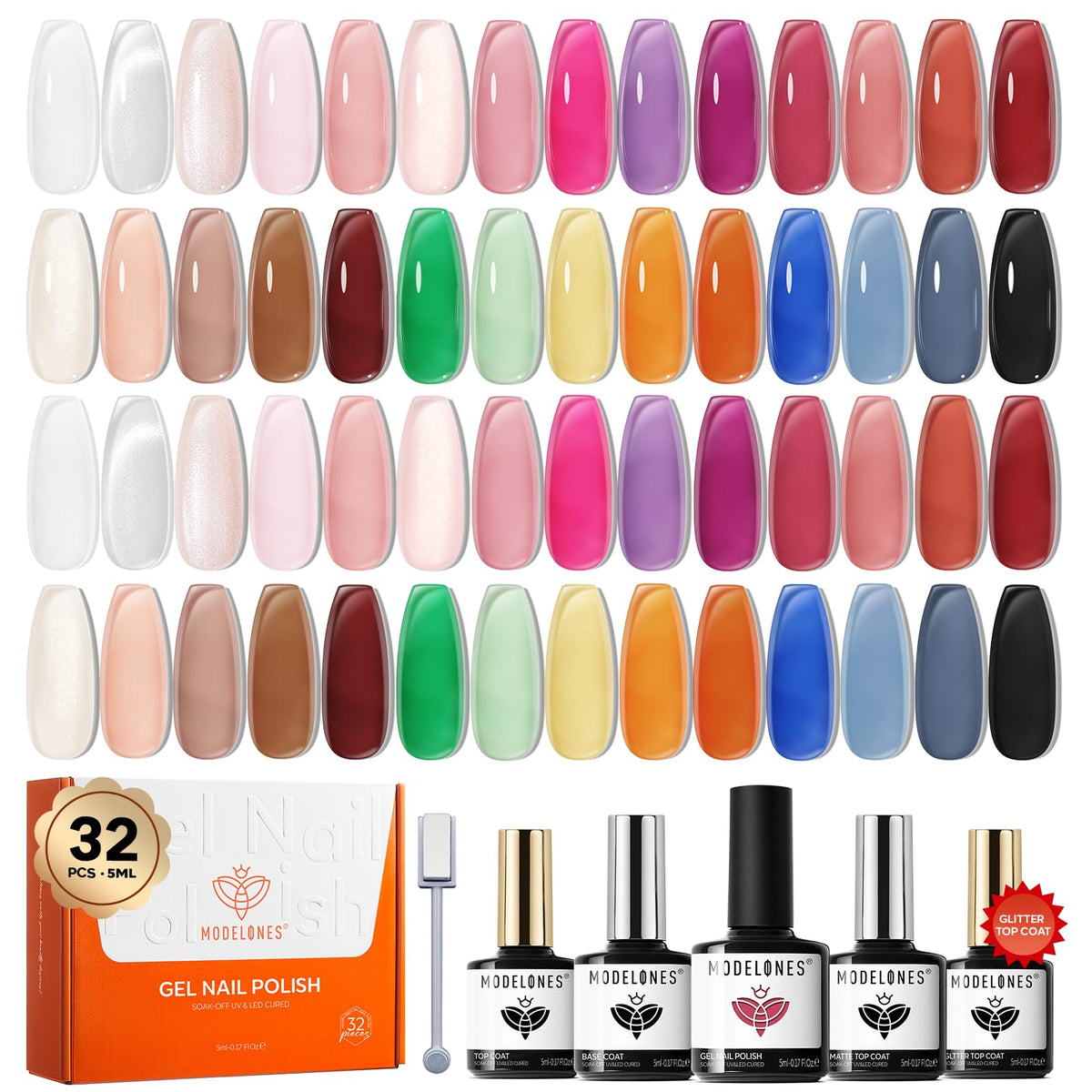 modelones Gel Nail Polish Set 32PCS with various colour options