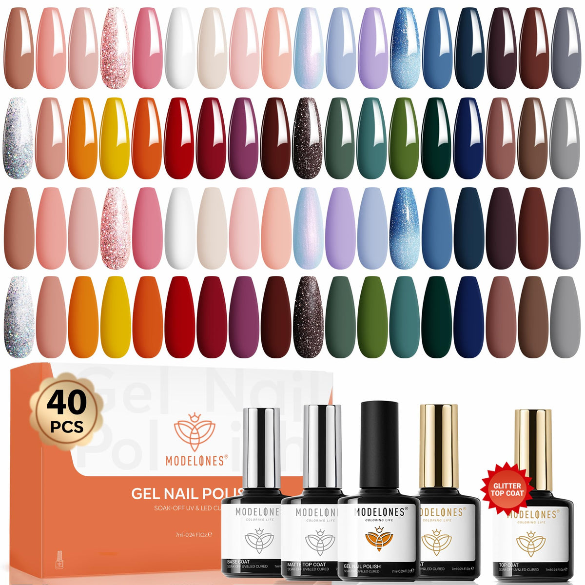 modelones Gel Nail Polish Set 36 Colours front view