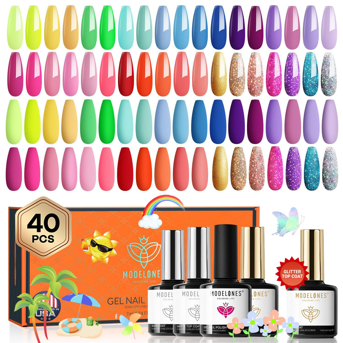modelones Gel Nail Polish Set 36 Colours front view