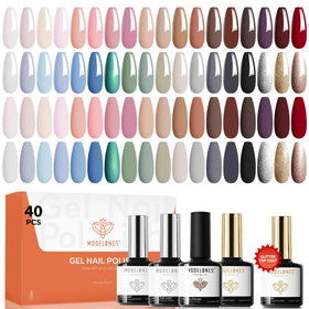 modelones Gel Nail Polish Set 36 Colours front view with glitter