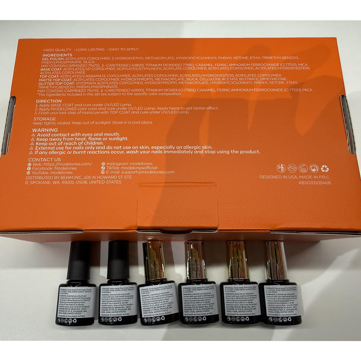modelones Gel Nail Polish set in packaging