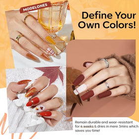 modelones Gel Nail Polish Set maroon colour bottle