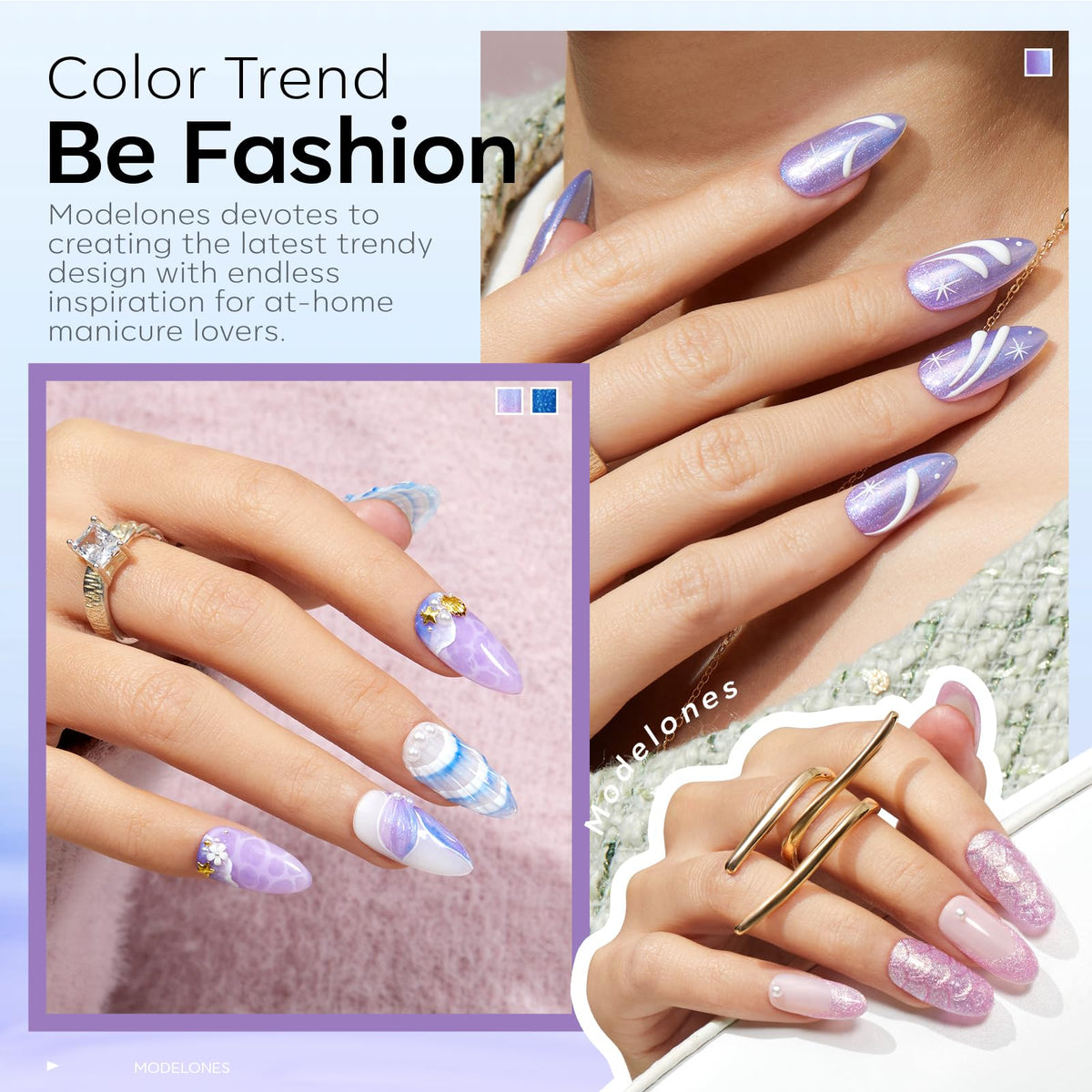 modelones Gel Nail Polish Set packaging showing colour options