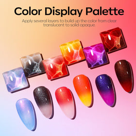modelones Gel Nail Polish Set showing all 6 glitter shades