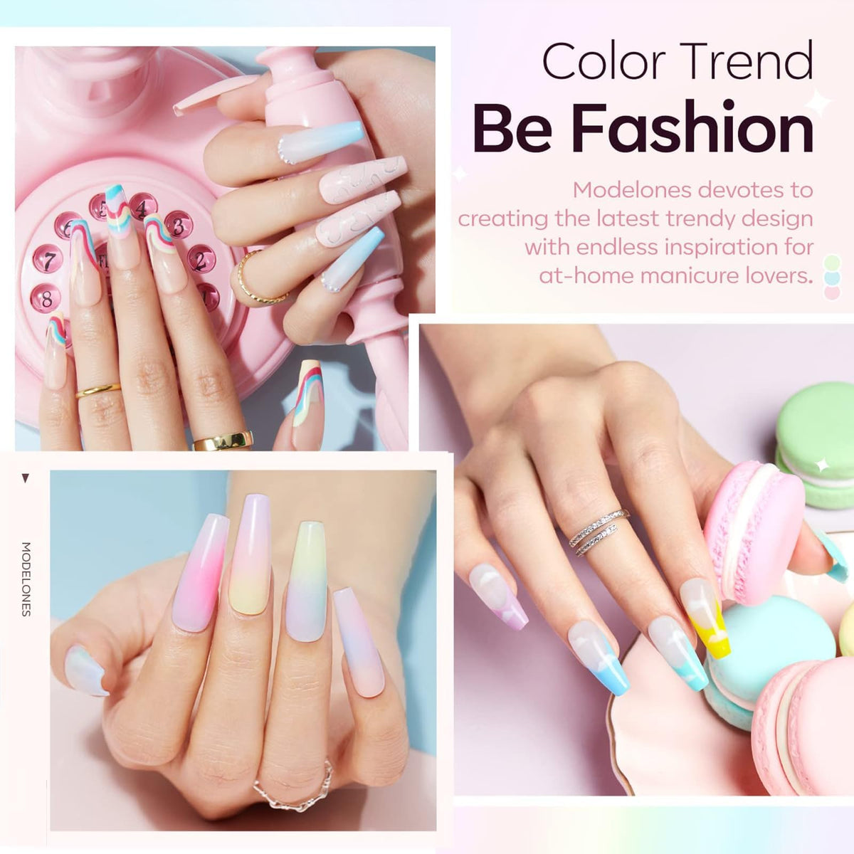 modelones Gel Nail Polish set showing glitter top coat