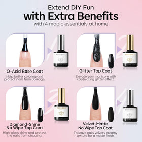 modelones Gel Nail Polish Set top coats included