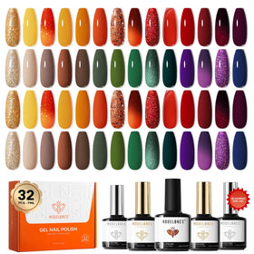 modelones Gel Nail Polish Set with 28 colours and top coats