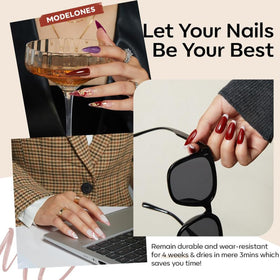 modelones Gel Nail Polish Set with glitter shades