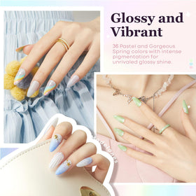 modelones Gel Nail Polish set with glossy and matte finishes