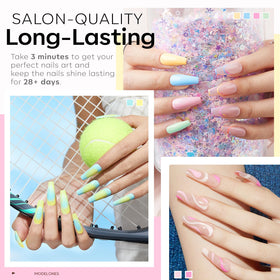 modelones Gel Nail Polish Set with top coats displayed