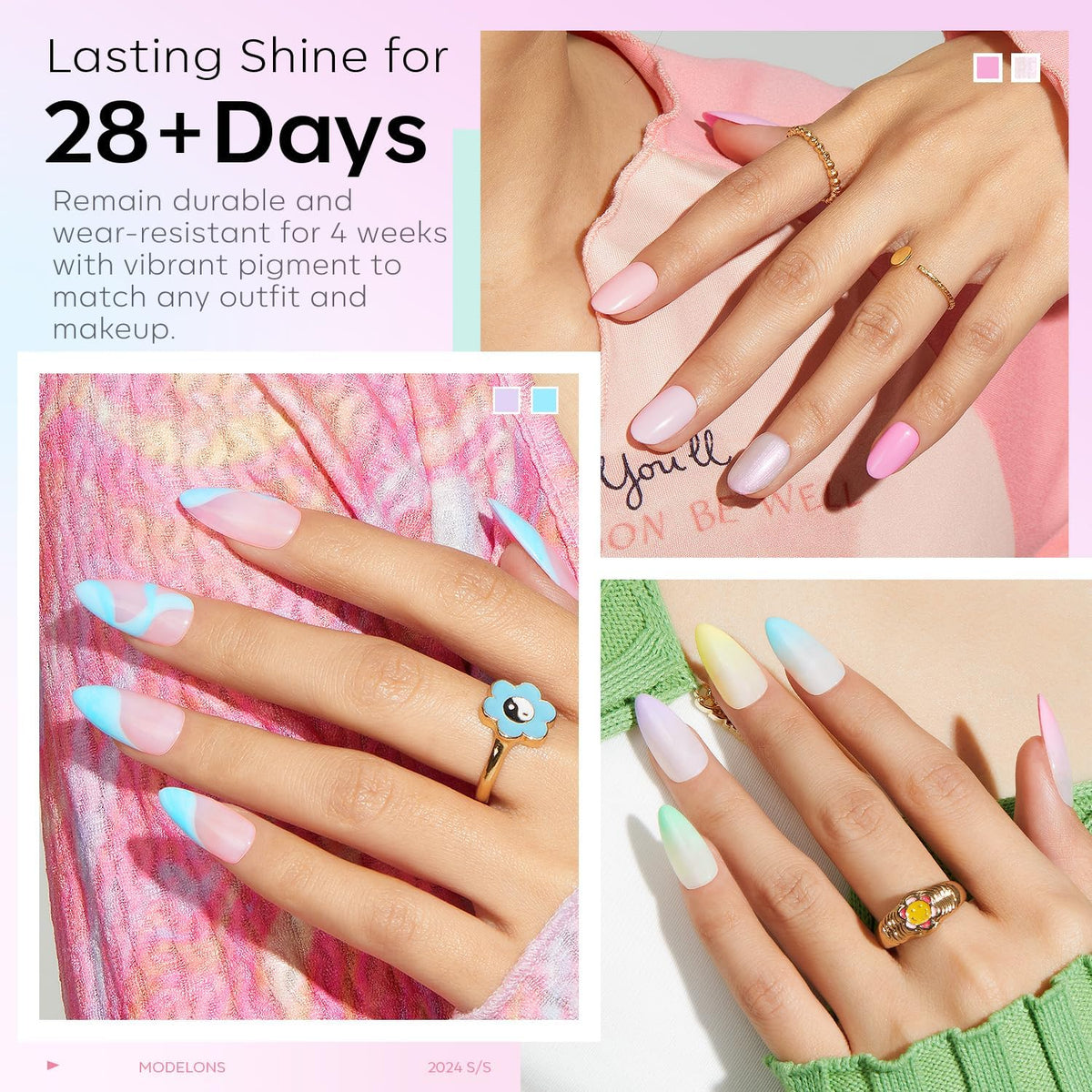 modelones gel nail polish vibrant colour selection