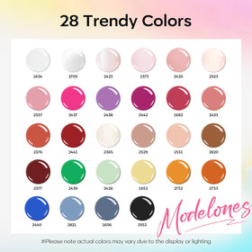 modelones Gel Nail Polish vibrant colours and top coats