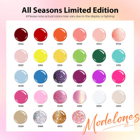 modelones Gel Nail Polish vibrant colours displayed in set