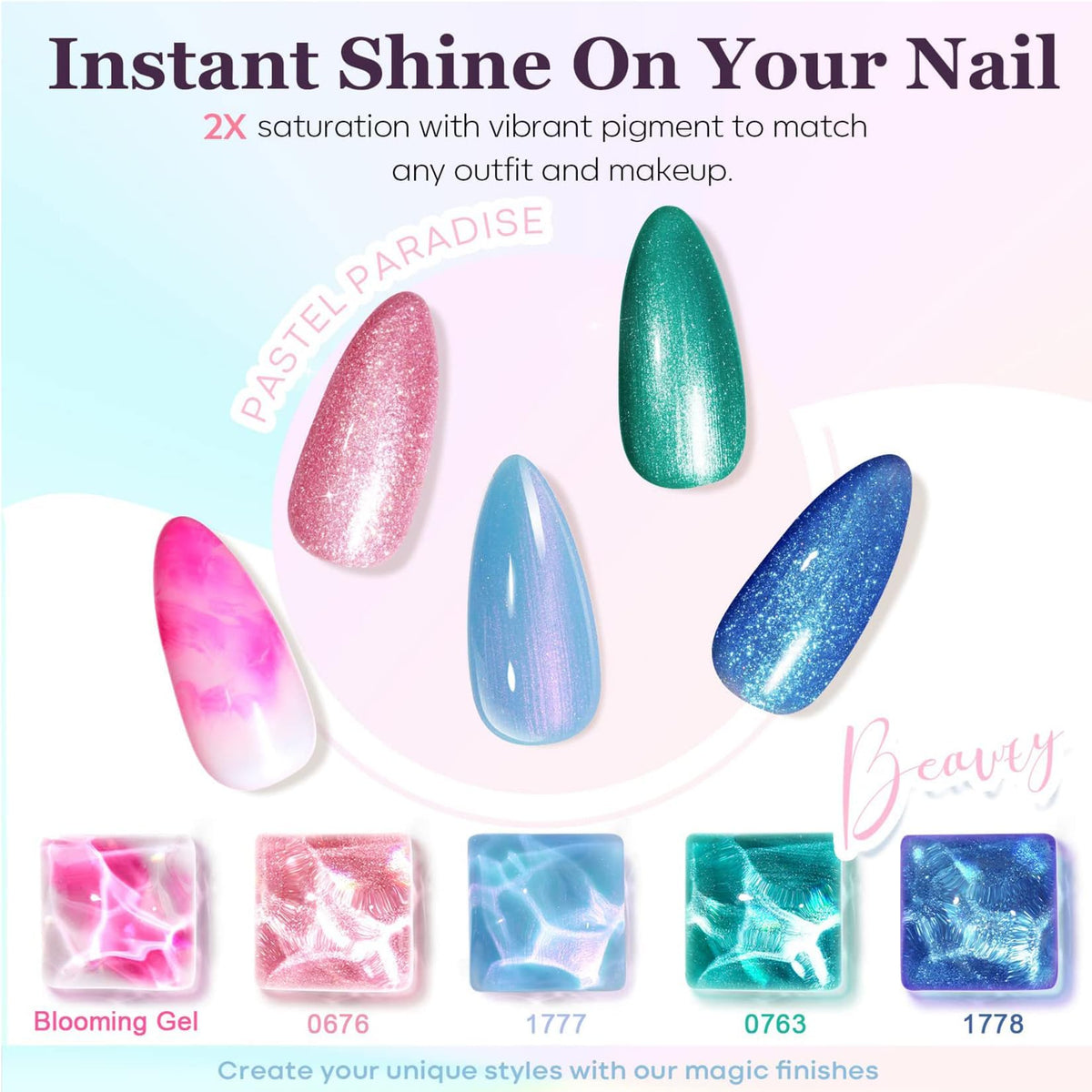 modelones Gel Nail Polish with LED curing lamp