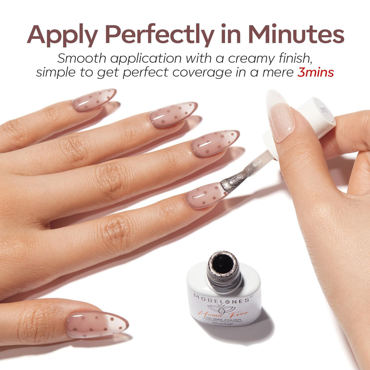 modelones gel polish application on nails
