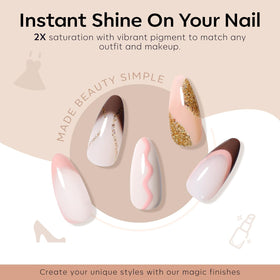 modelones gel polish close-up showing glossy finish