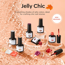 Modelones gel polish collection displayed with nail art tools
