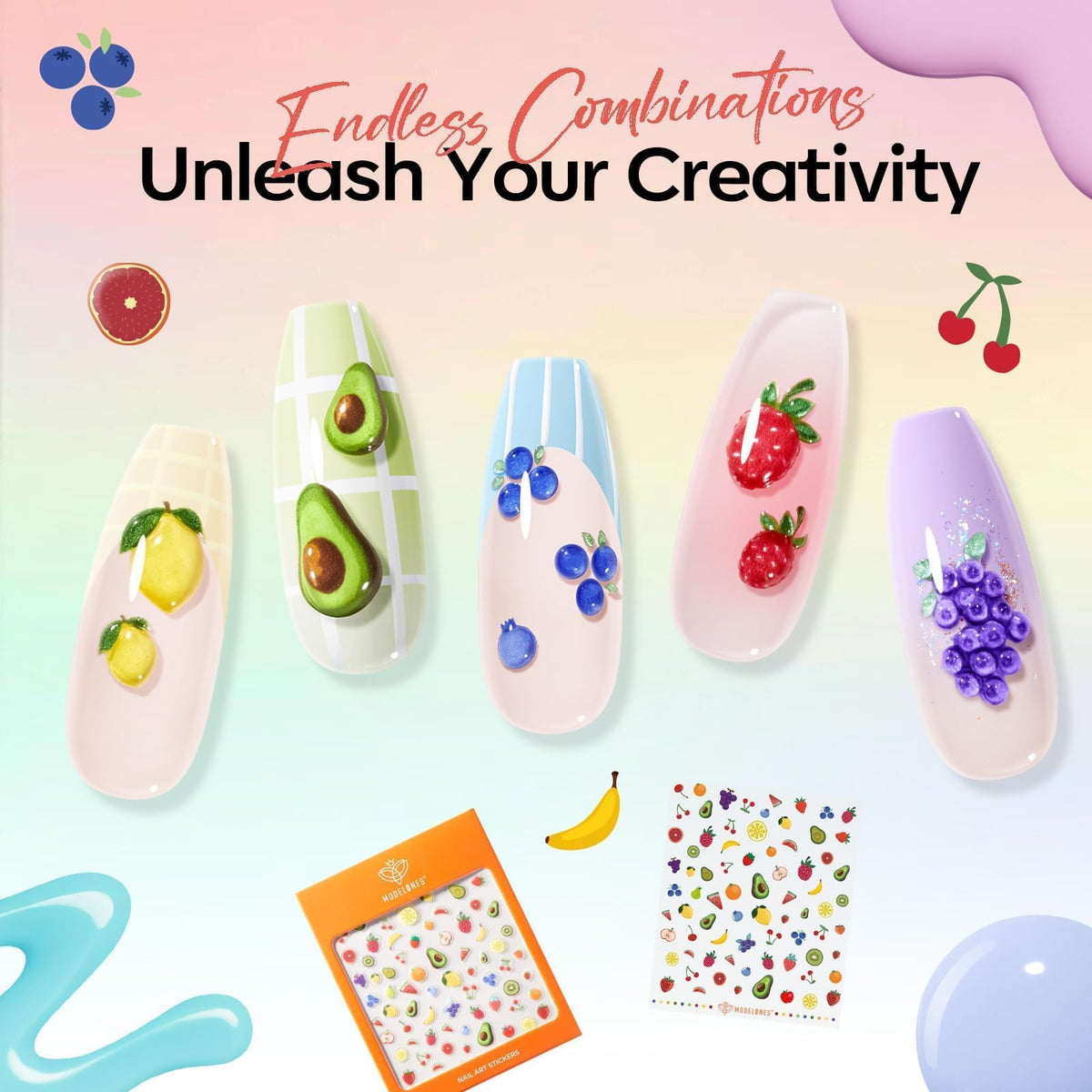 modelones gel polish set packaging and colours