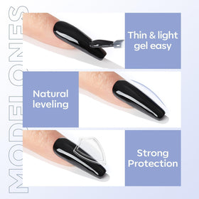 modelones Gel Top Coat on nails with high gloss finish
