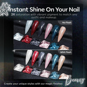 modelones Glitter Gel Nail Polish Set with a nail lamp for curing