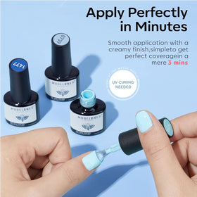 modelones Klein Blue Gel Nail Polish bottle on a nail art display
