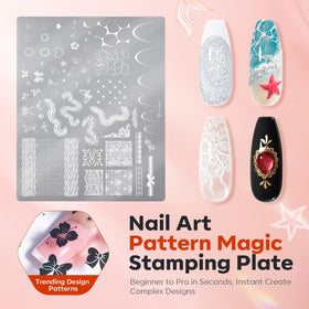 modelones large lace stamping plate with practice film