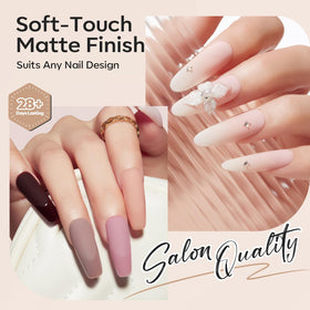 modelones Matte Gel Top Coat 2PCS on a nail art display