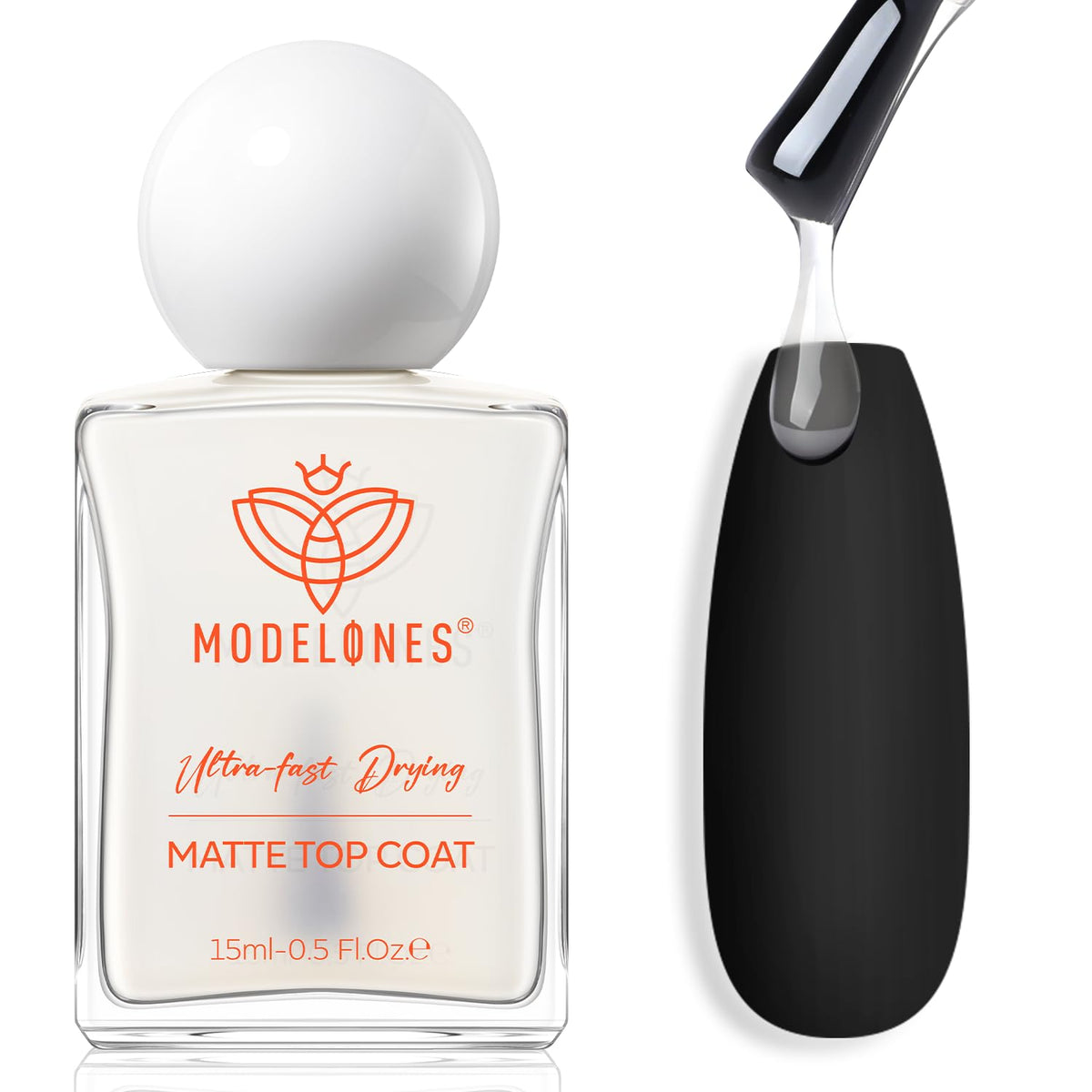 modelones Matte Top Coat Nail Polish 15ml front view