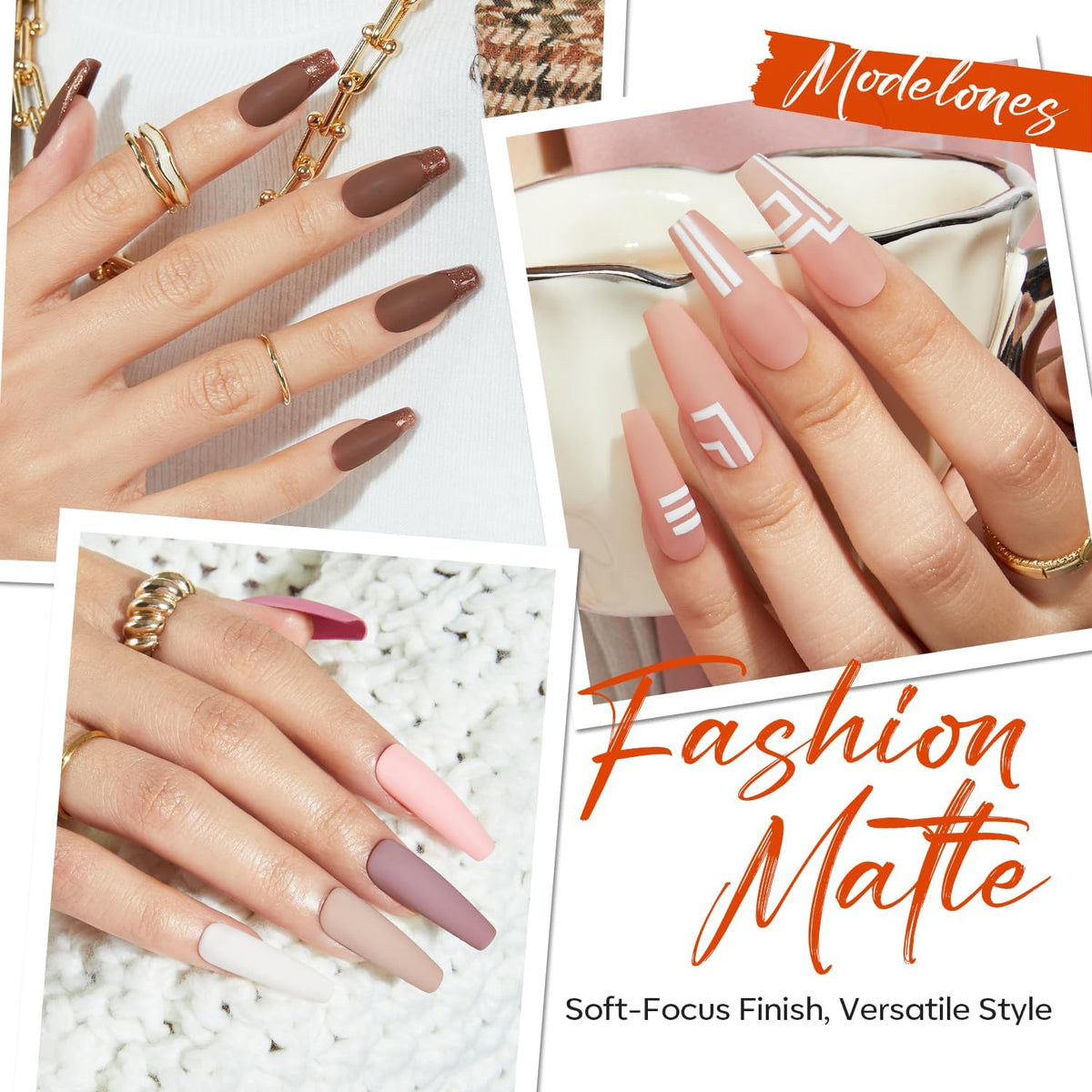 modelones Matte Top Coat Nail Polish 15ml in a gift setting