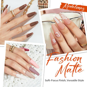 modelones Matte Top Coat Nail Polish 15ml in a gift setting