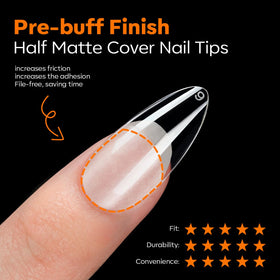 Modelones Medium Almond Nail Tips in a nail art setup