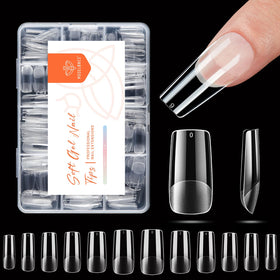 modelones Medium Square Nail Tips front view with half matte finish