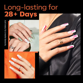 modelones Medium Square Nail Tips variety of sizes in packaging