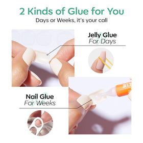 modelones Mint Green Oval Press On Nails kit packaging