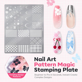 modelones nail art stamping kit displayed with tools