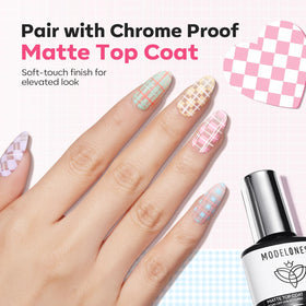 modelones nail art stamping kit tools including mirror powders