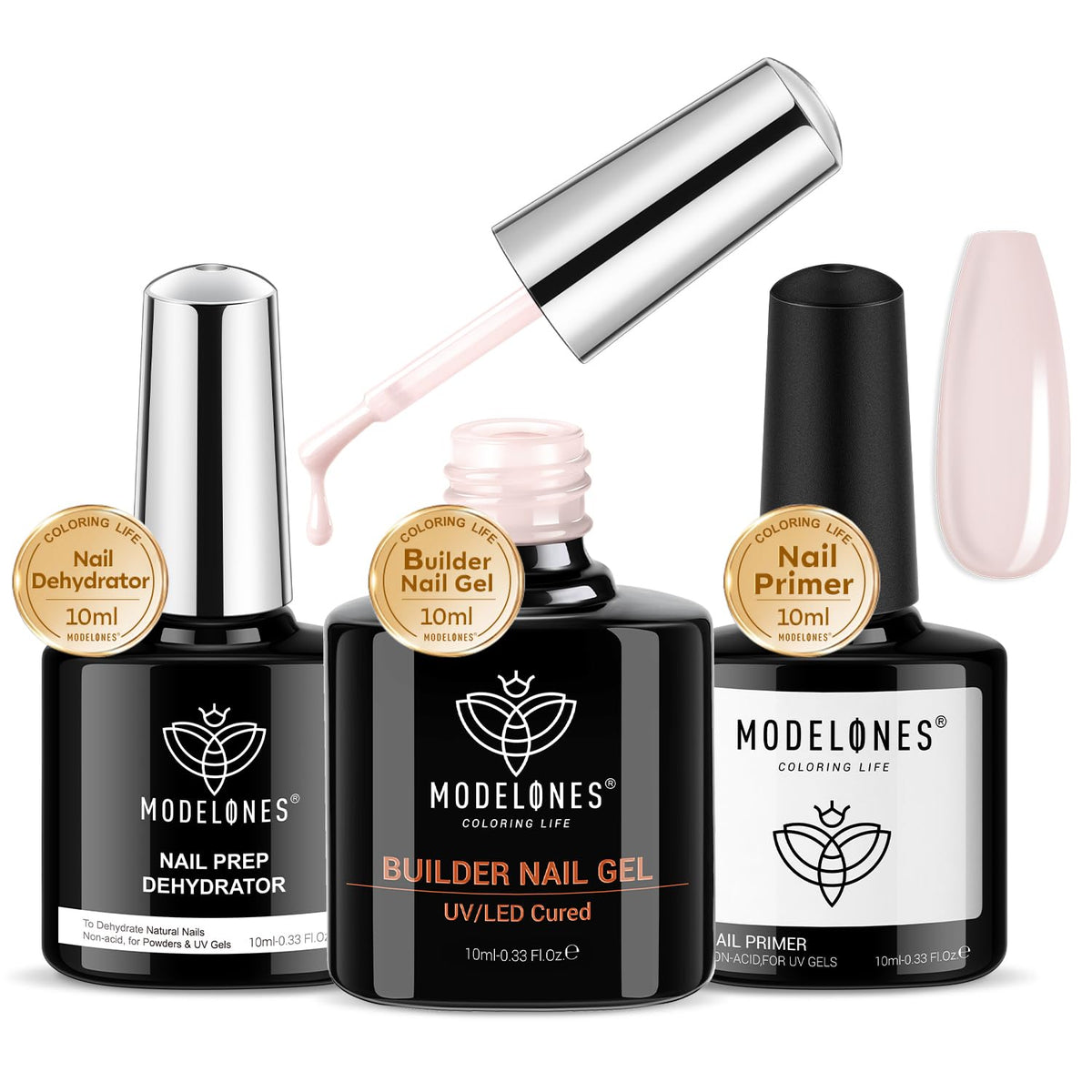 modelones Nail Dehydrator and Primer Trio Set packaging front view