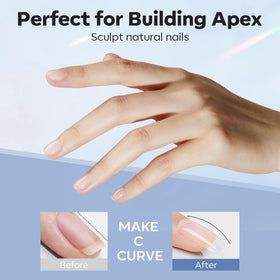 modelones nail gel application process on nails