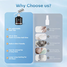 modelones Nail Gel Glue 15ml application on nails