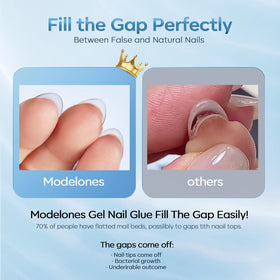 modelones Nail Gel Glue 15ml close-up of brush applicator