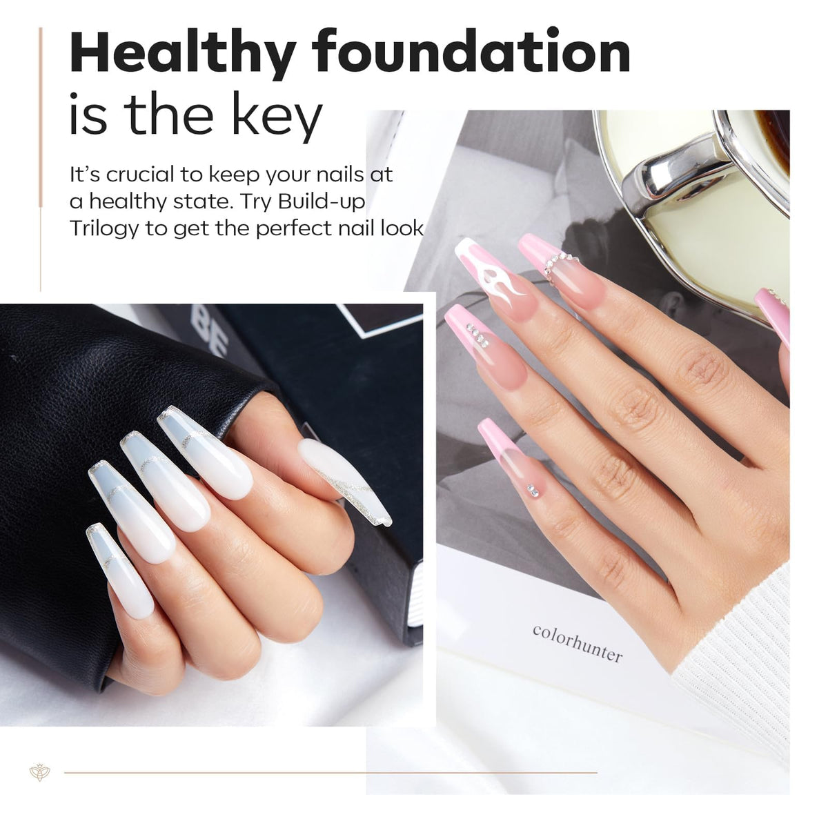 modelones nail gel trio set displayed with nail tools