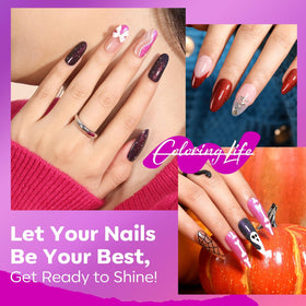 modelones nail polish applied on nails in a festive setting