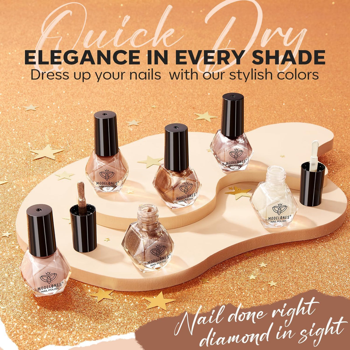 modelones nail polish in creamy nude shade