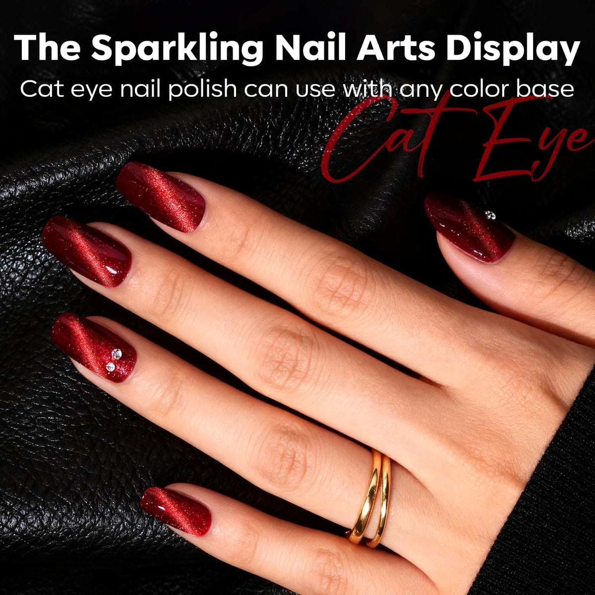 modelones nail polish in glitter red shade