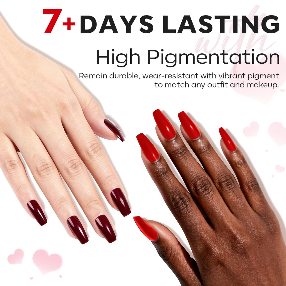 modelones nail polish in shimmer red shade